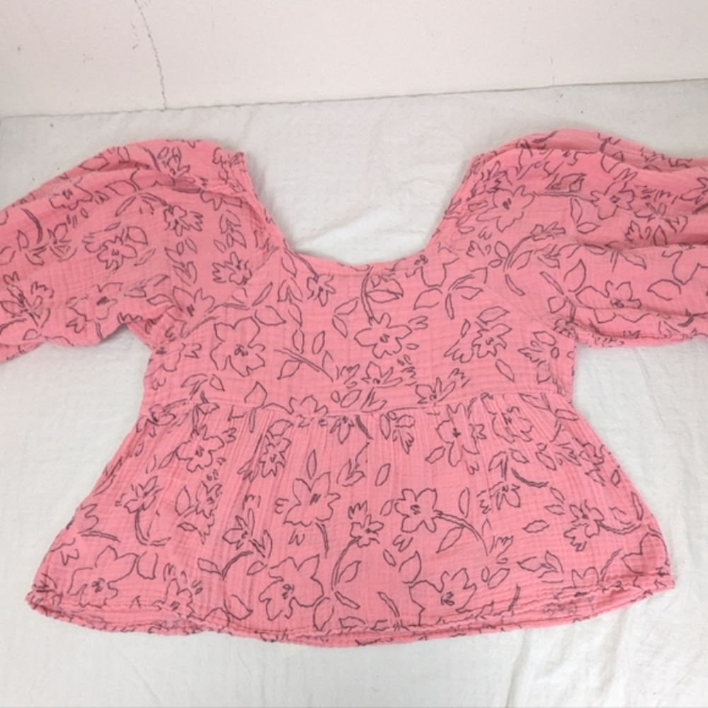 Michael Stars Patsy Linework Flora Square Neck Pu… - image 5